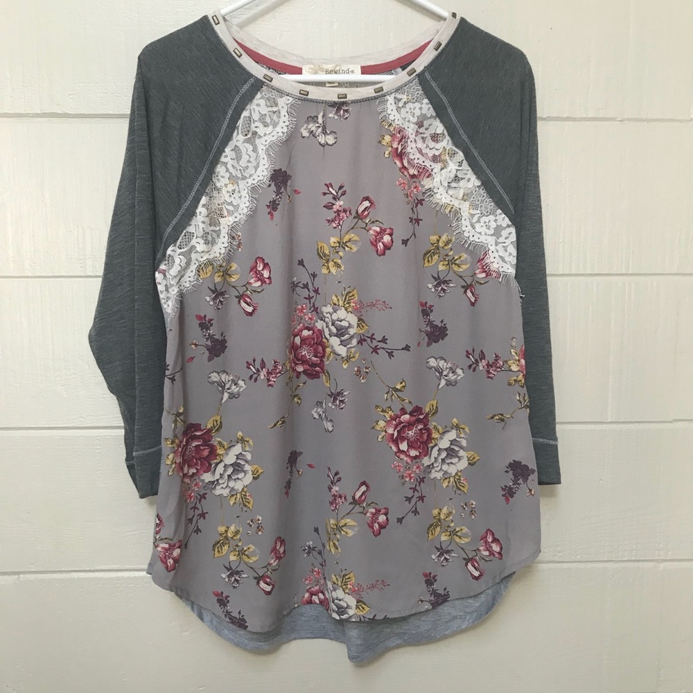 Rewind • 3/4 Sleeve Multi Texture Shirt XLarge - Picture 1 of 6